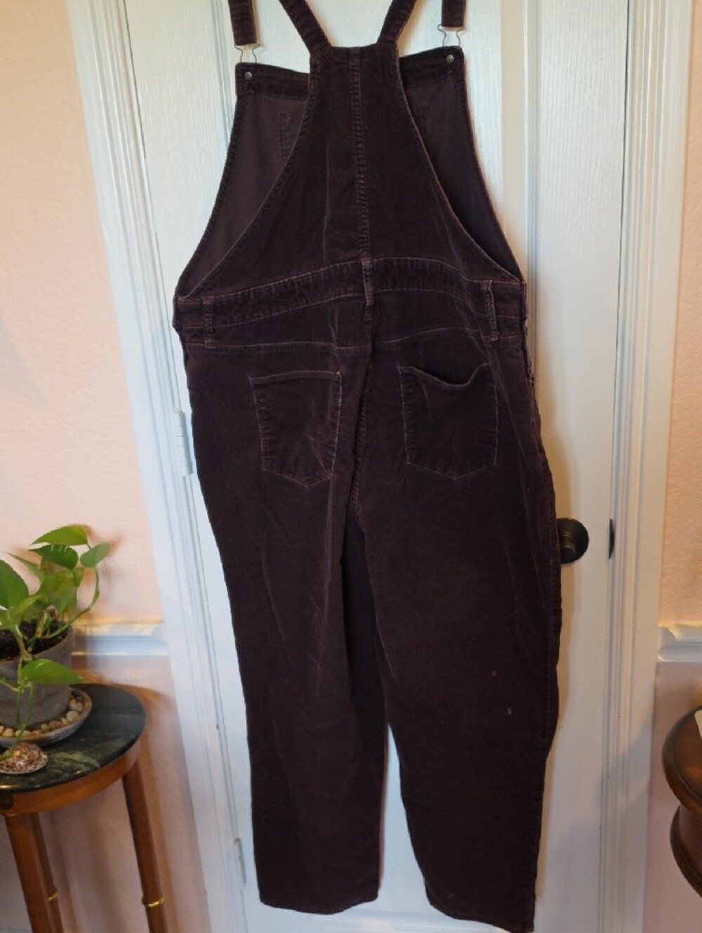 18W, Women's Brown Overall Jeans - Classic Bib Overalls - Picture 6 of 6